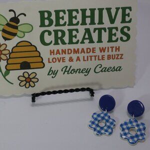 Groovy Vintage Inspired Mod Earrings, 60s, 70s Boho Style, Chain, Retro Flower P